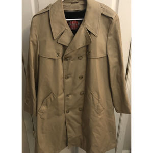 Vintage Skaggerac By Academy Clothes Men's Beige Trench Coat Removable Lining 40